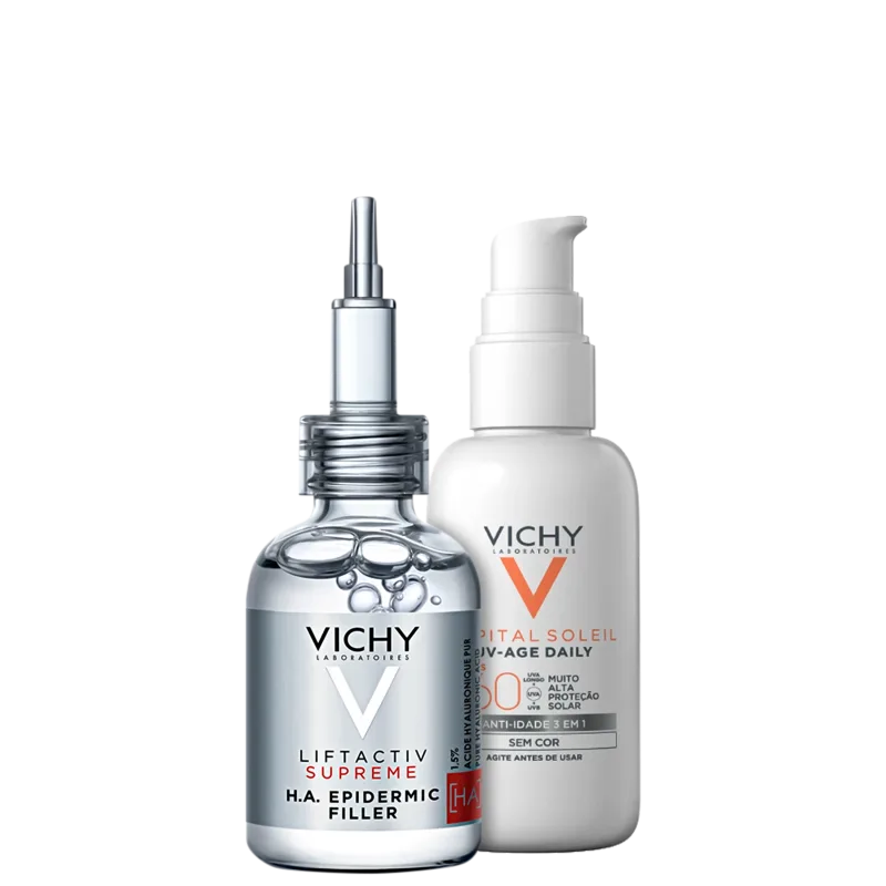 Kit Vichy Liftactiv Supreme H.A. Epidermic Filler & UV-Age Daily FPS 60 (2 Produtos)